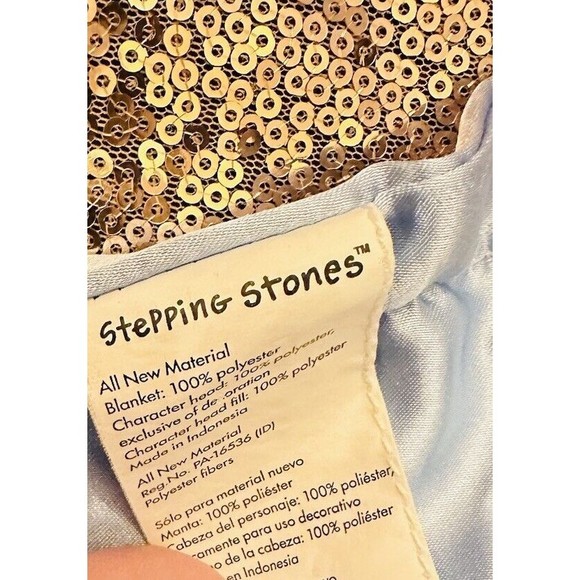 Stepping Stones Elephant Blue Plush Lovey I Love Hugs Satin Security Blanket - Picture 5 of 7